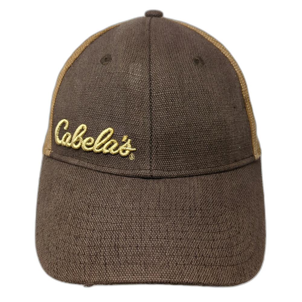 Cabela's Baseball Cap Brown One Size Waffle Knit Strapback Since 1961 Script hat